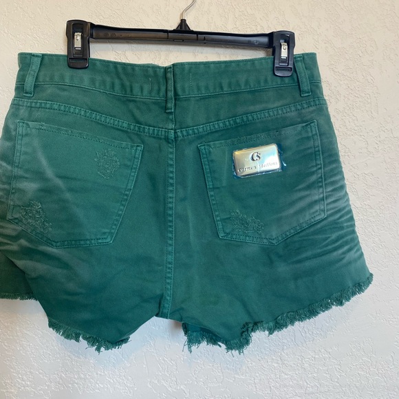 Green Carmen Steffens denim shorts - Picture 6 of 7